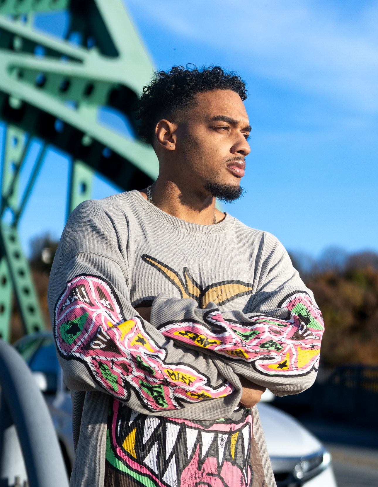 Money Grouch long sleeve thermal gray