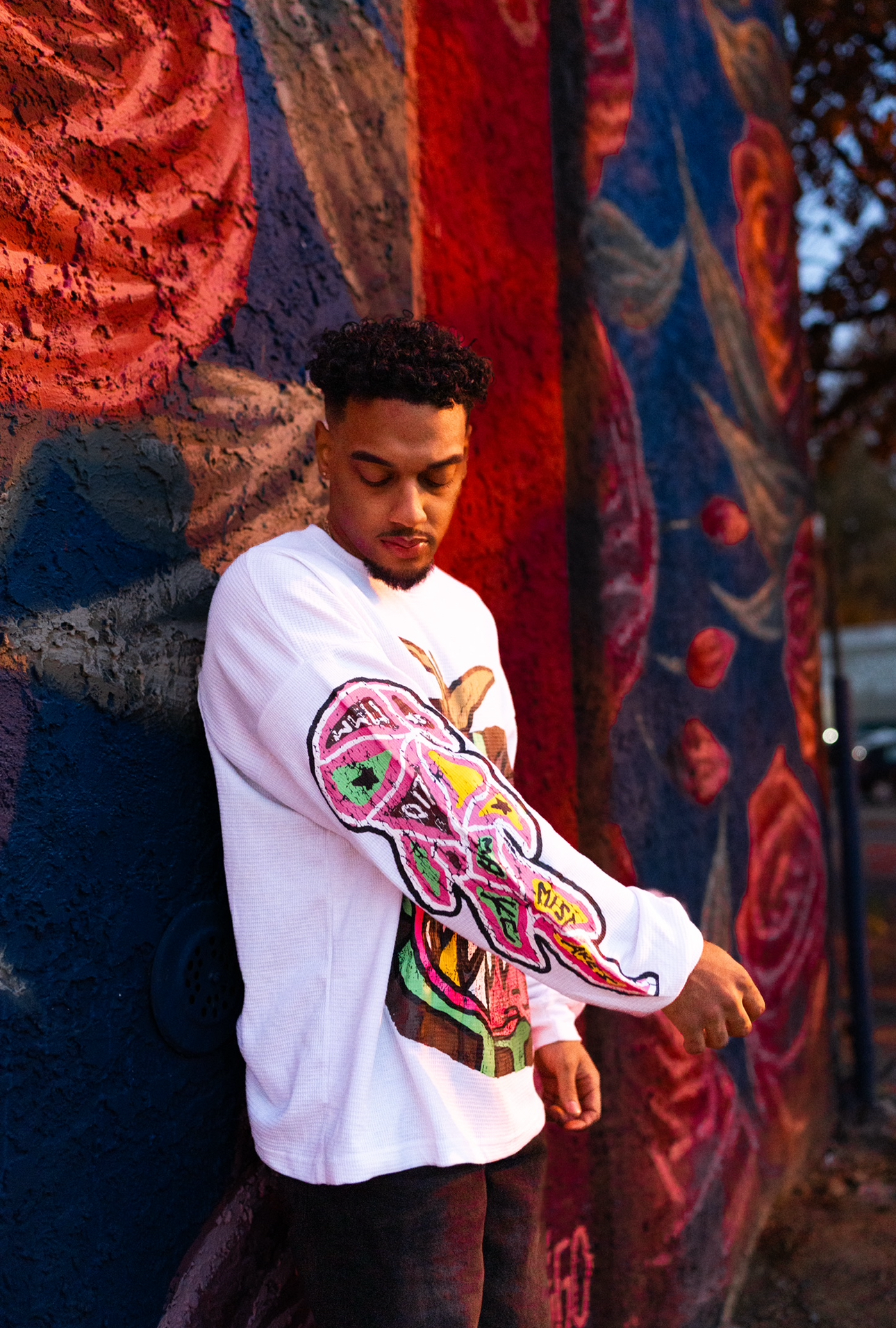 Money Grouch long sleeve thermal white