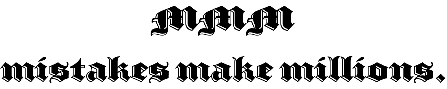 Mistakes make millions1